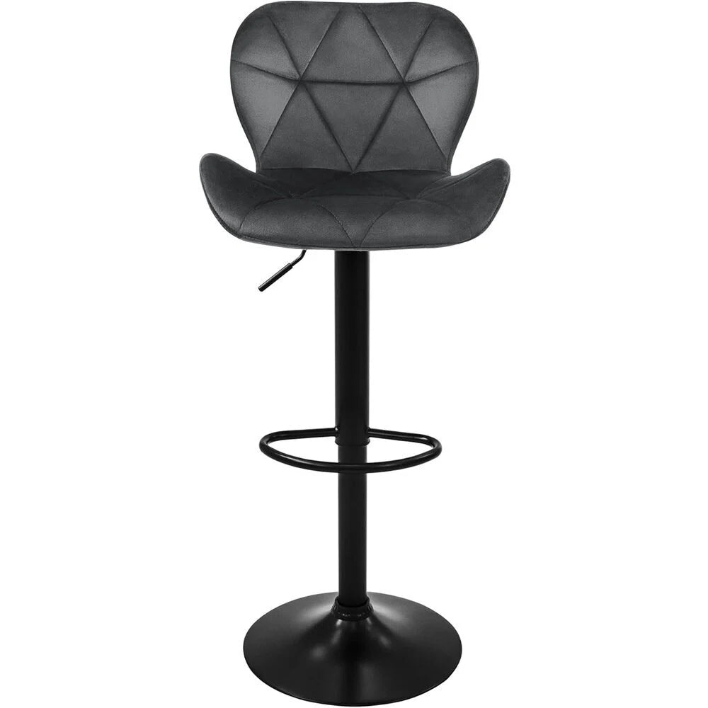 Bar stool Trina, Gray Velvet 