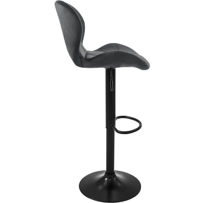 Bar stool Trina, Gray Velvet 