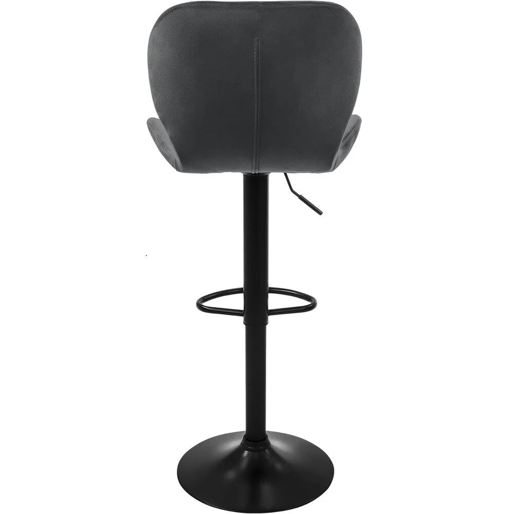 Bar stool Trina, Gray Velvet 