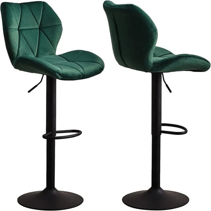 Bar stool Trina, Green Velvet 