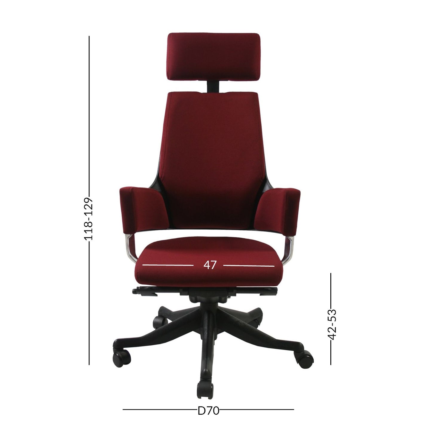 Work chair DELPHI dark red