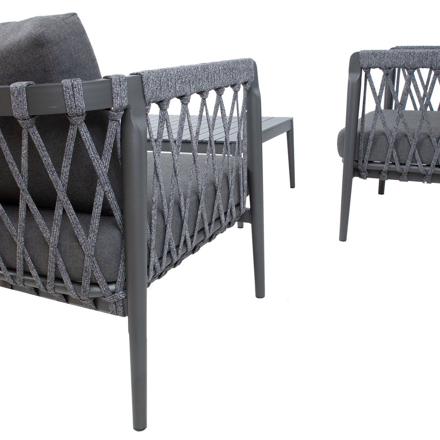 Garden furniture set ANTHEM table, sofa and 2 chairs / Grey 