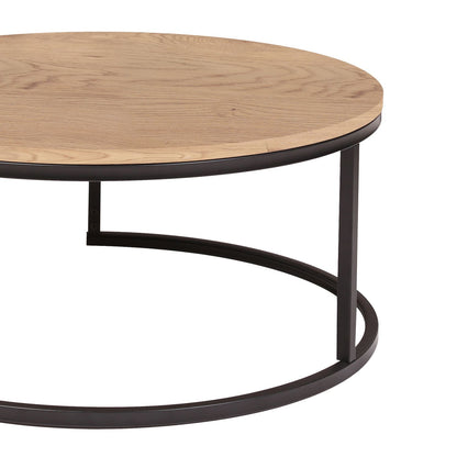 Coffee table BRITU D80xH35cm, light wood