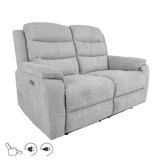 Sofa-recliner MIMI 2-seater electric, silver gray