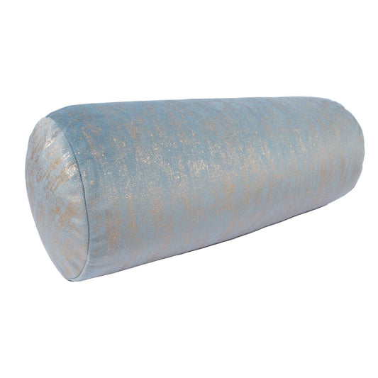 Pillow roll NICE D18x50cm, blue - golden