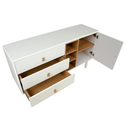 Chest of drawers IRIS 140x40xH75cm, white