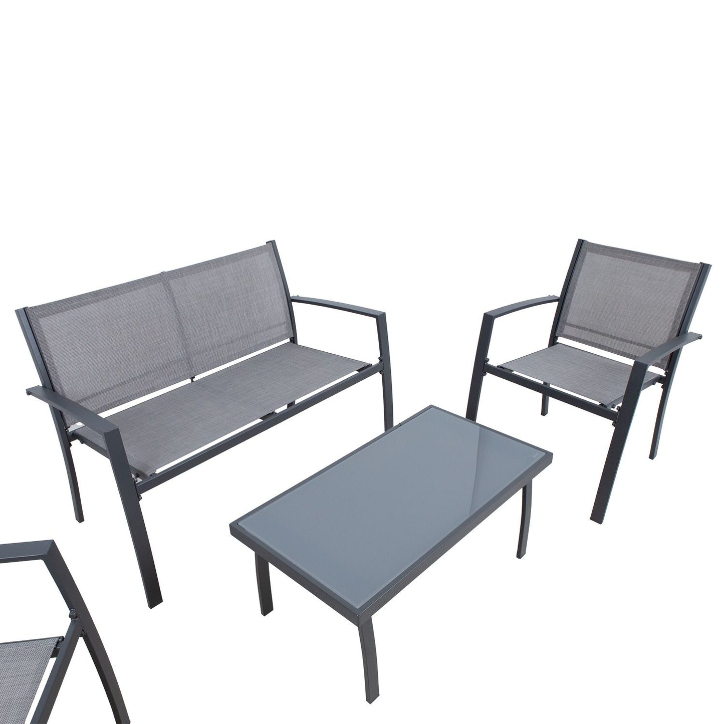 Garden furniture set CYPRESS table, bench and 2 chairs 