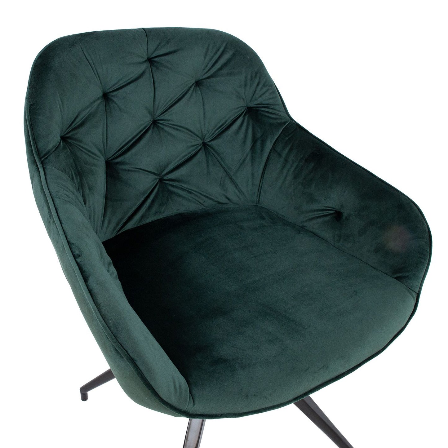 Chair BRIT, dark green velvet 