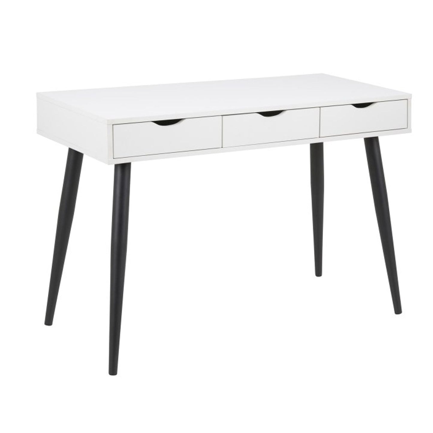 Desk NEPTUN 110x50xH77cm, white/black 