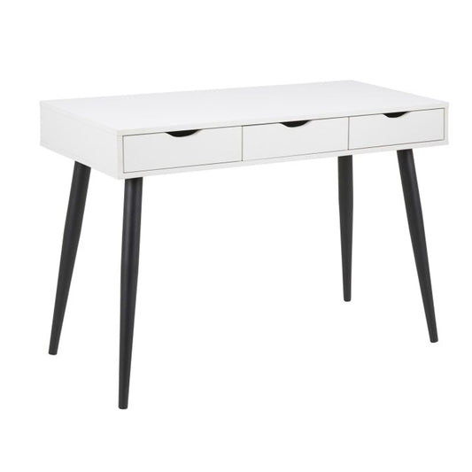 Desk NEPTUN 110x50xH77cm, white/black 