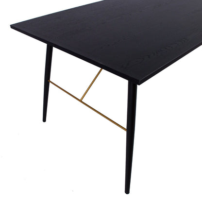 Table LUXEMBOURG 160x90xH75cm, black / copper