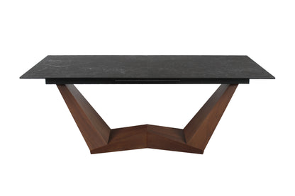 Table BONUCCI CERAMIC BLACK NERO GRECO/WALNUT (200-250)X98