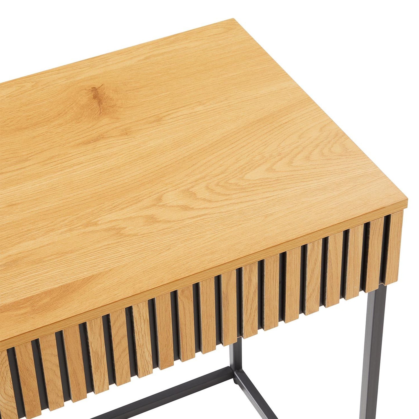 Desk HAMPTON 120x50xH79cm, melamine with oak decor 