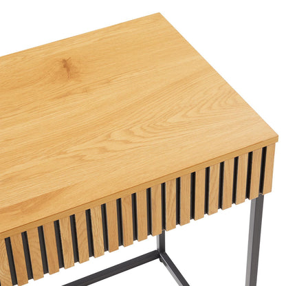 Desk HAMPTON 120x50xH79cm, melamine with oak decor 