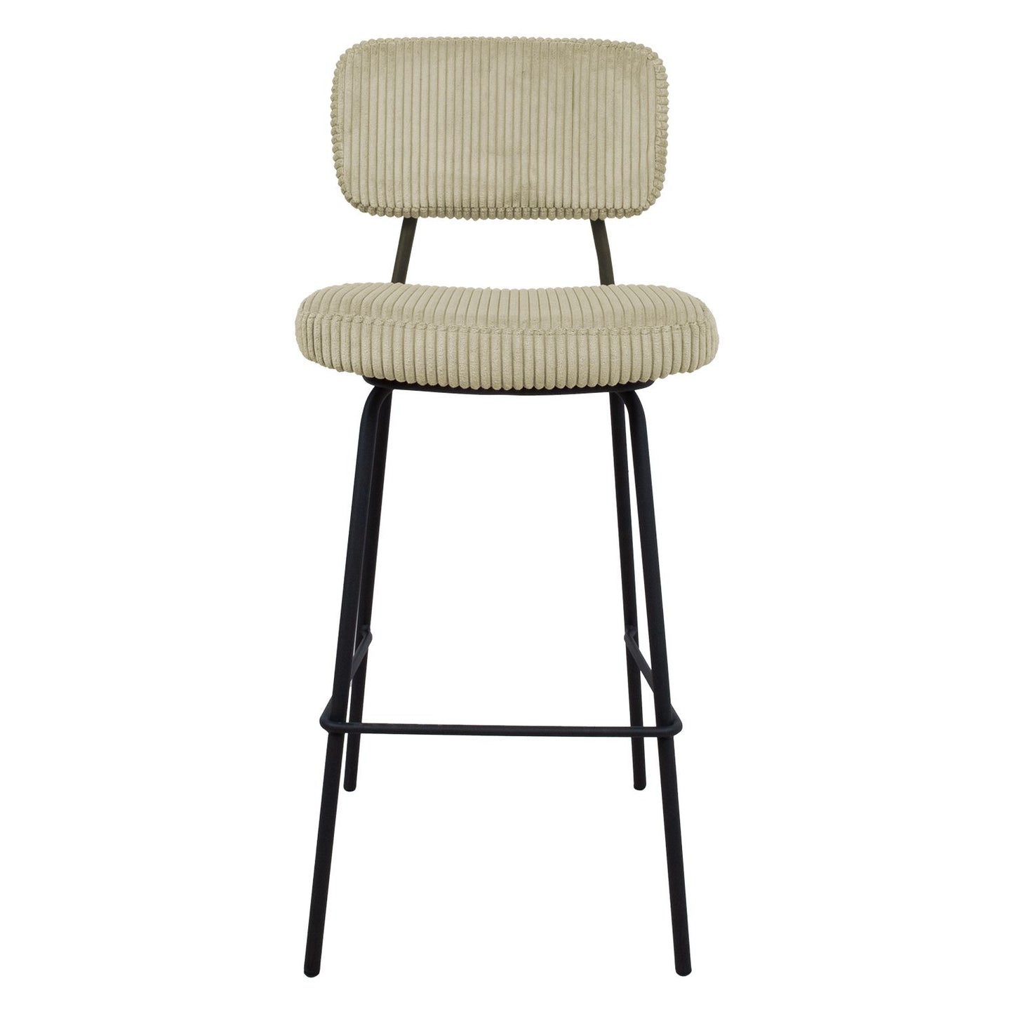 Bar stool KEIU 46x49xH107cm, light beige corduroy 