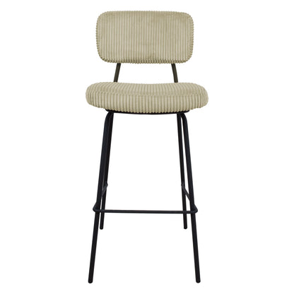 Bar stool KEIU 46x49xH107cm, light beige corduroy 