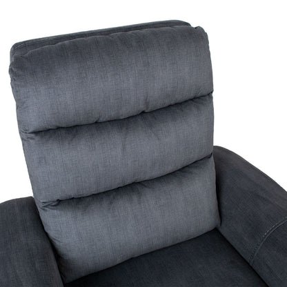 Lounge chair GASTON with electric mechanism, gray velvet 