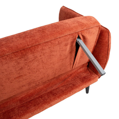 Sofa bed HERMES 3-seater, orange 