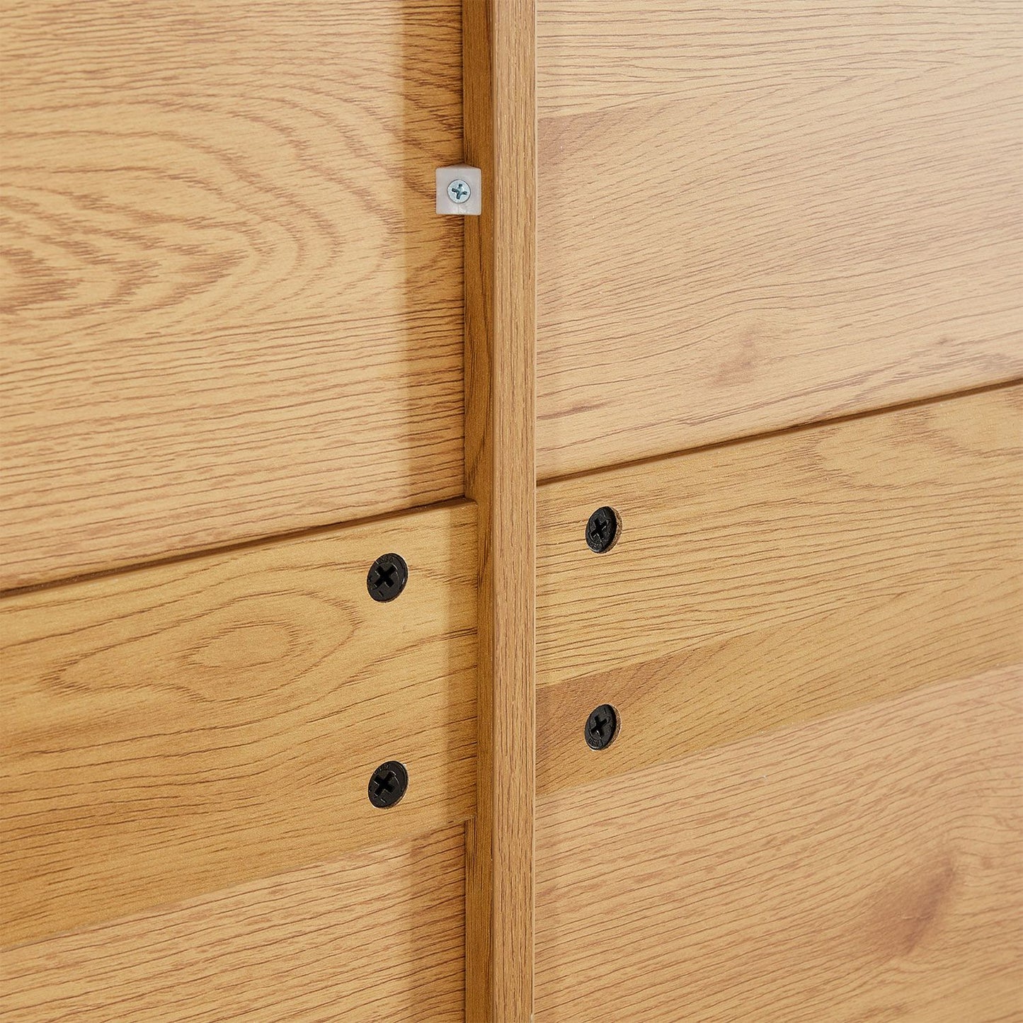 Chest of drawers LINE 120x40xH75cm, melamine with oak pattern