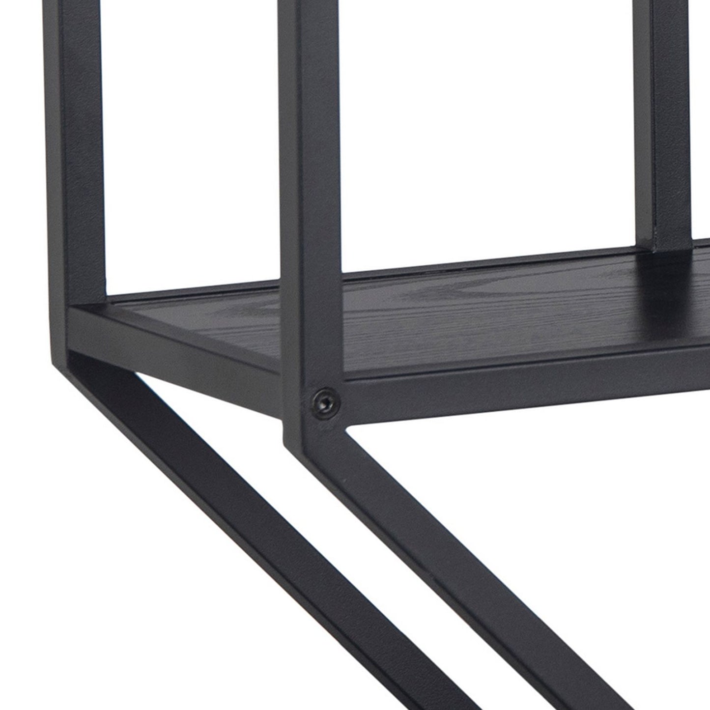 Wall shelf SEAFORD 77x22xH77cm, black