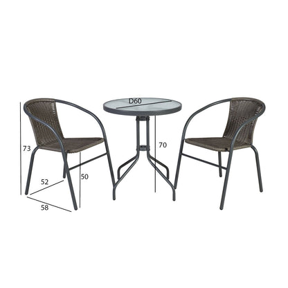 Balcony set BISTRO table, 2 chairs 