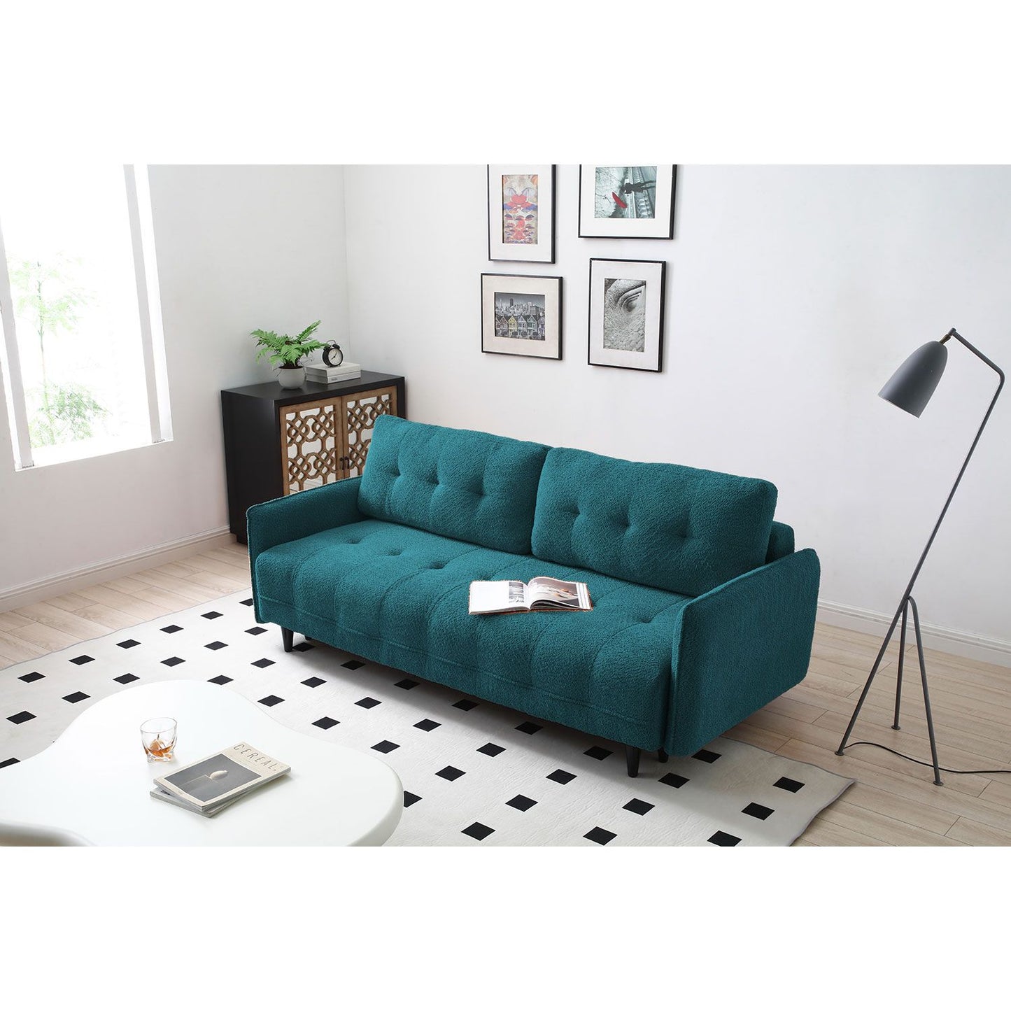 Sofa bed SARITA 3-seater, green