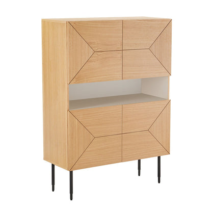 Chest of drawers NATE 100x40xH140cm, oak