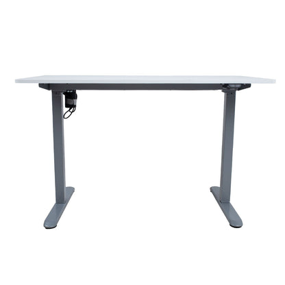 Desk ERGO LIGHT with 1 motor 120x60cm, silver gray/white 