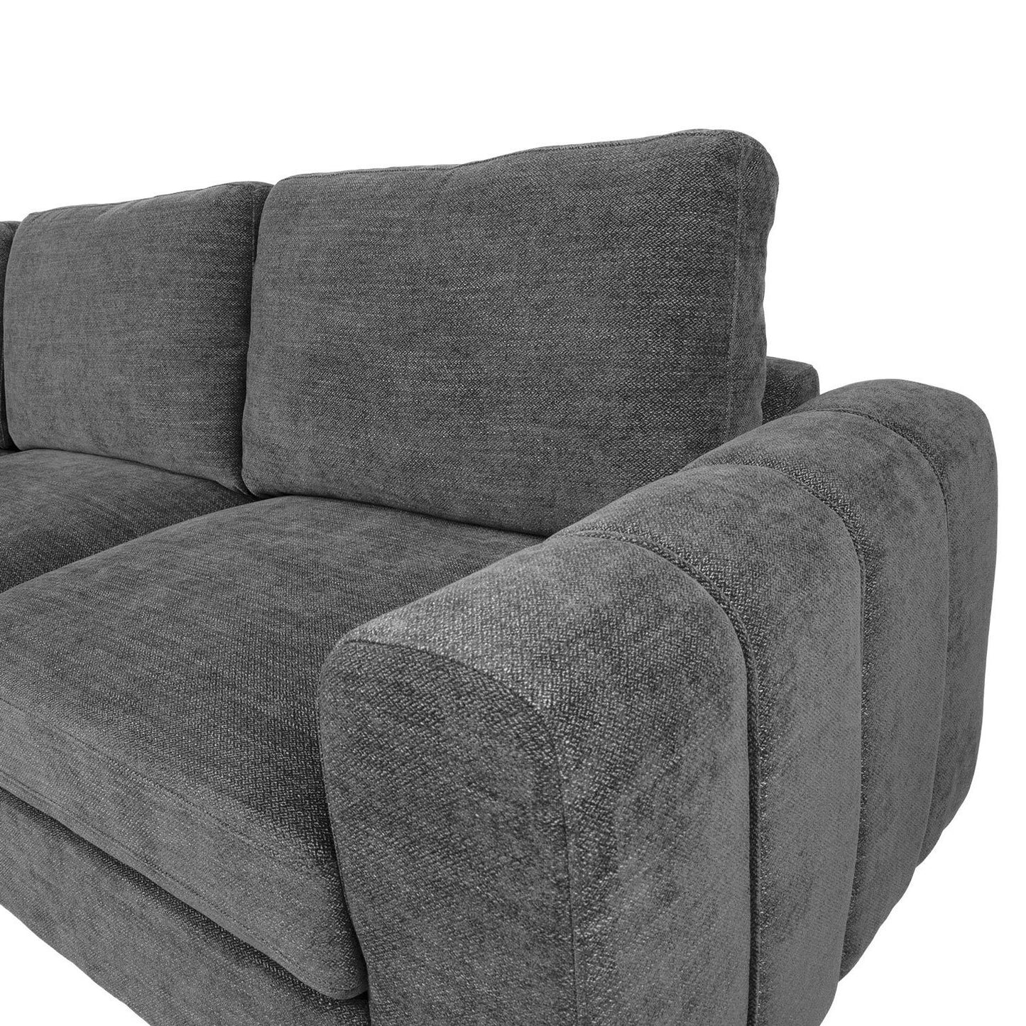 Corner sofa MARITA KS, dark gray