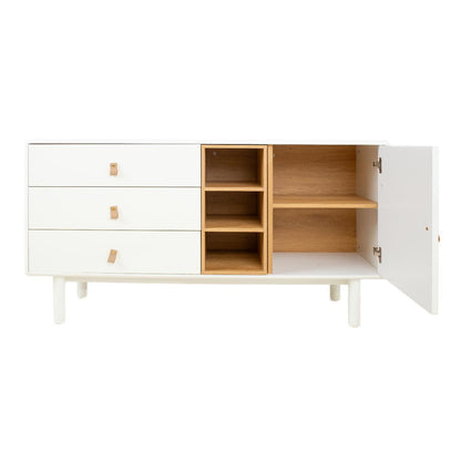 Chest of drawers IRIS 140x40xH75cm, white