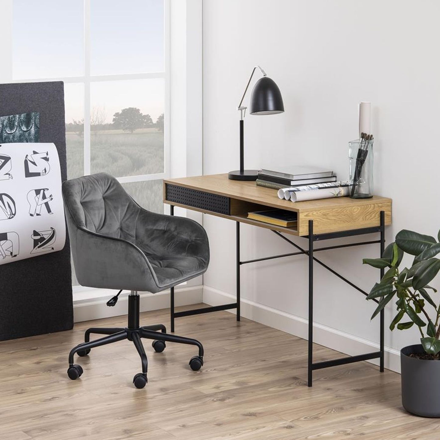 Office chair BROOKE dark gray 