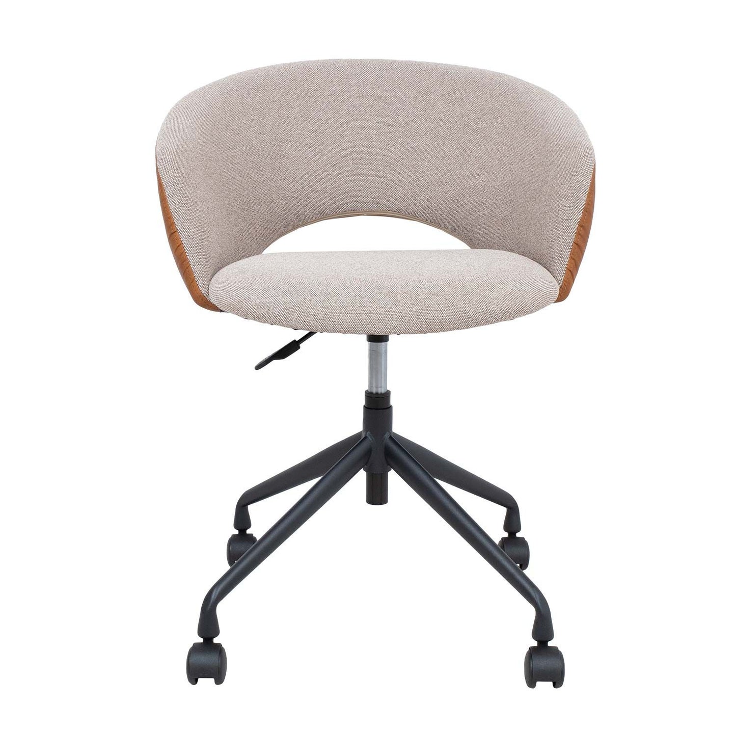 Work chair KARINA with castors, beige/light brown 