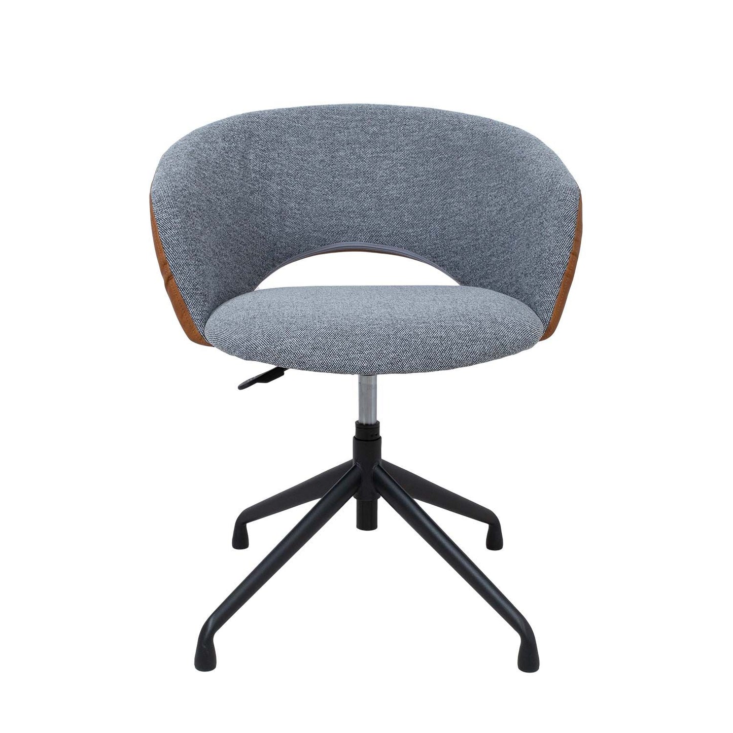 Work chair KARINA without wheels, grey/light brown 