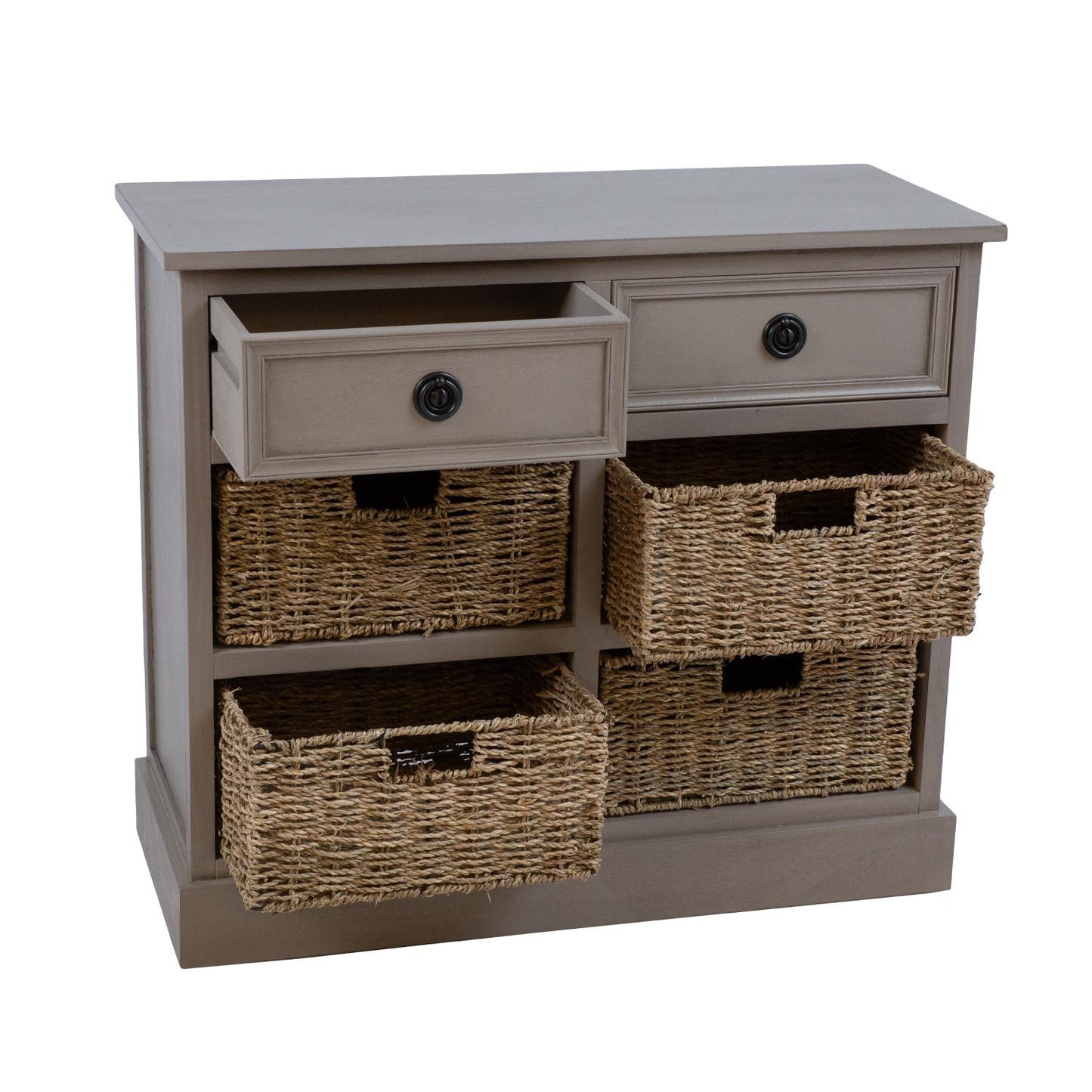 Chest of drawers with basket drawers KENT 76x33xH66cm