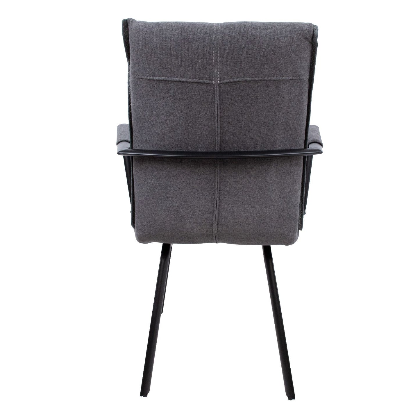 Chair EDDY with armrests, gray 