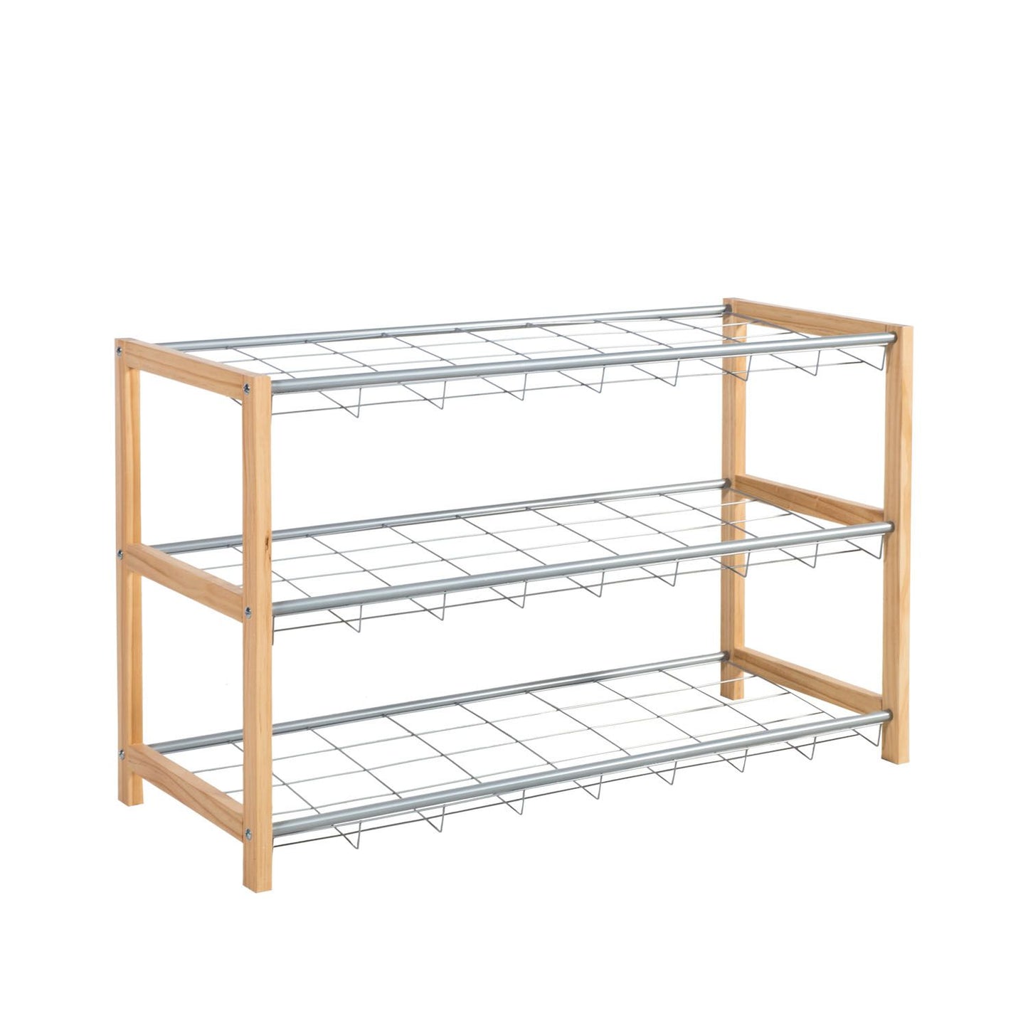 Shoe rack BRODY 80x31xH50cm, silver