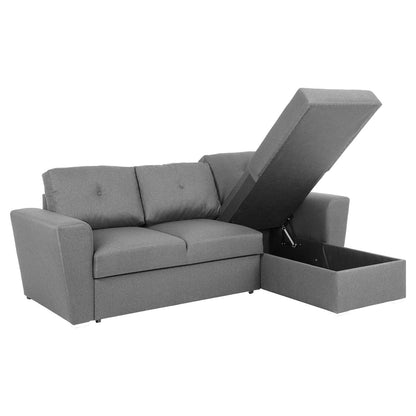 Corner sofa bed STANDFORD, light gray 