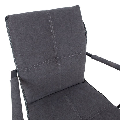 Chair EDDY with armrests, gray 