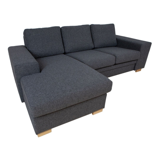 Corner sofa DAGMAR dark gray