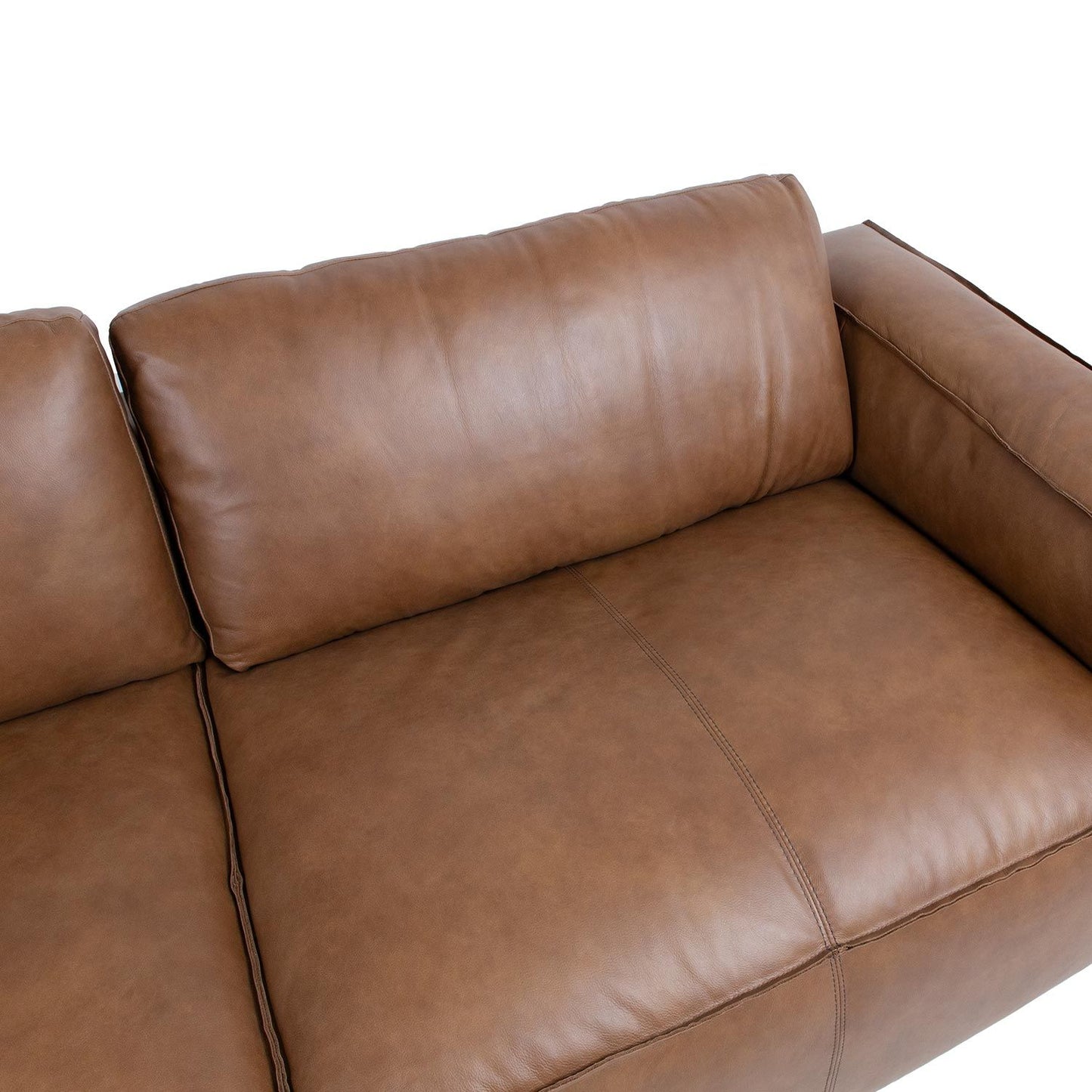 Sofa BURTON 3-seater, brown stitch