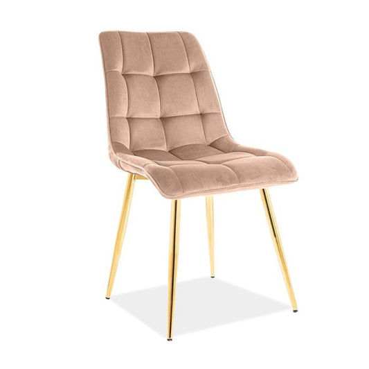 Chair ELEGANT VELVET GOLD FRAME / BEIGE BLUEVEL 28