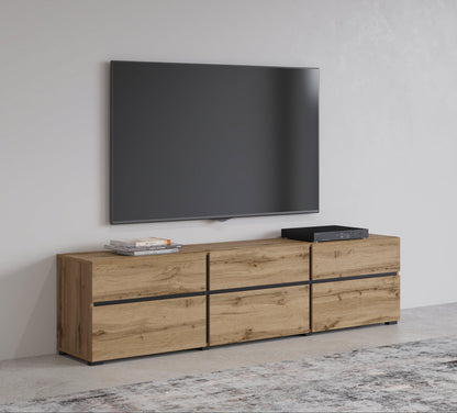 CROSS - TV Lāde ar 3 Durvīm un 3 Kastēm / Votan Ozols - Easy Home