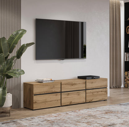 CROSS - TV Lāde ar 3 Durvīm un 3 Kastēm / Votan Ozols - Easy Home