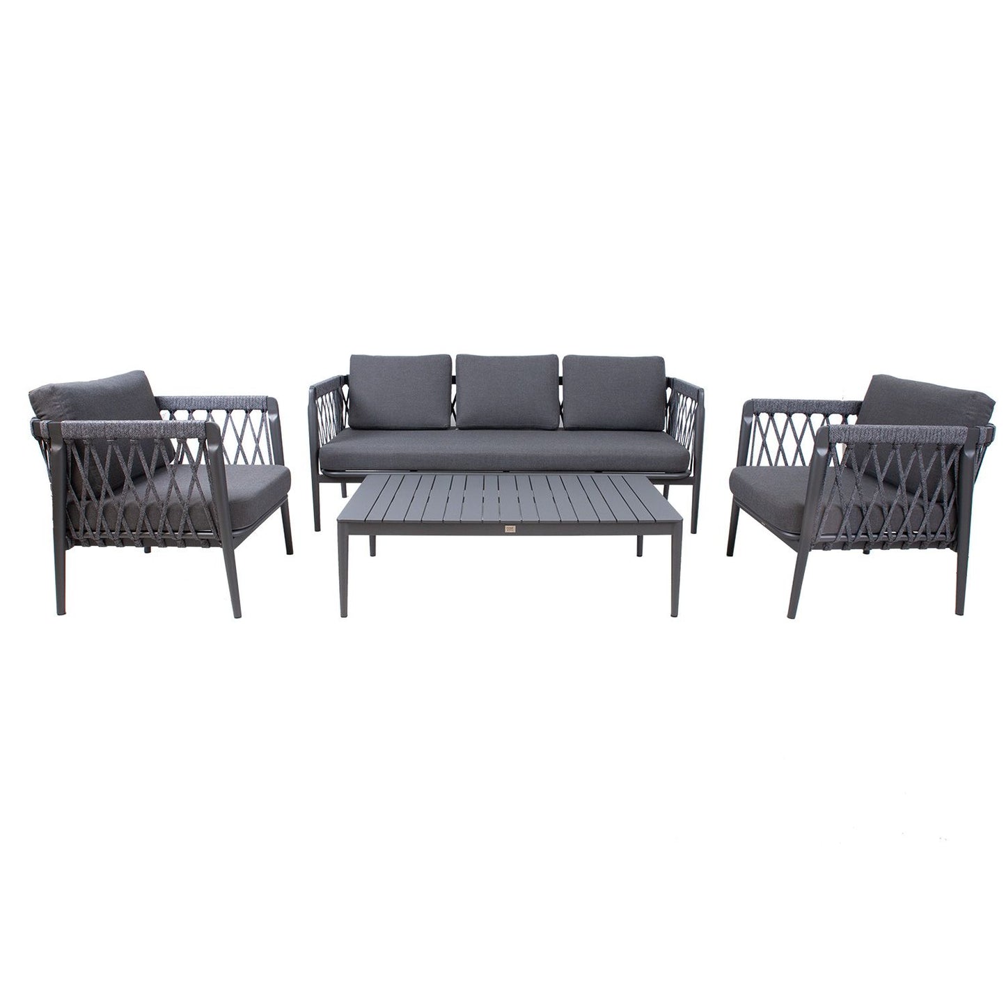 Garden furniture set ANTHEM table, sofa and 2 chairs / Grey 