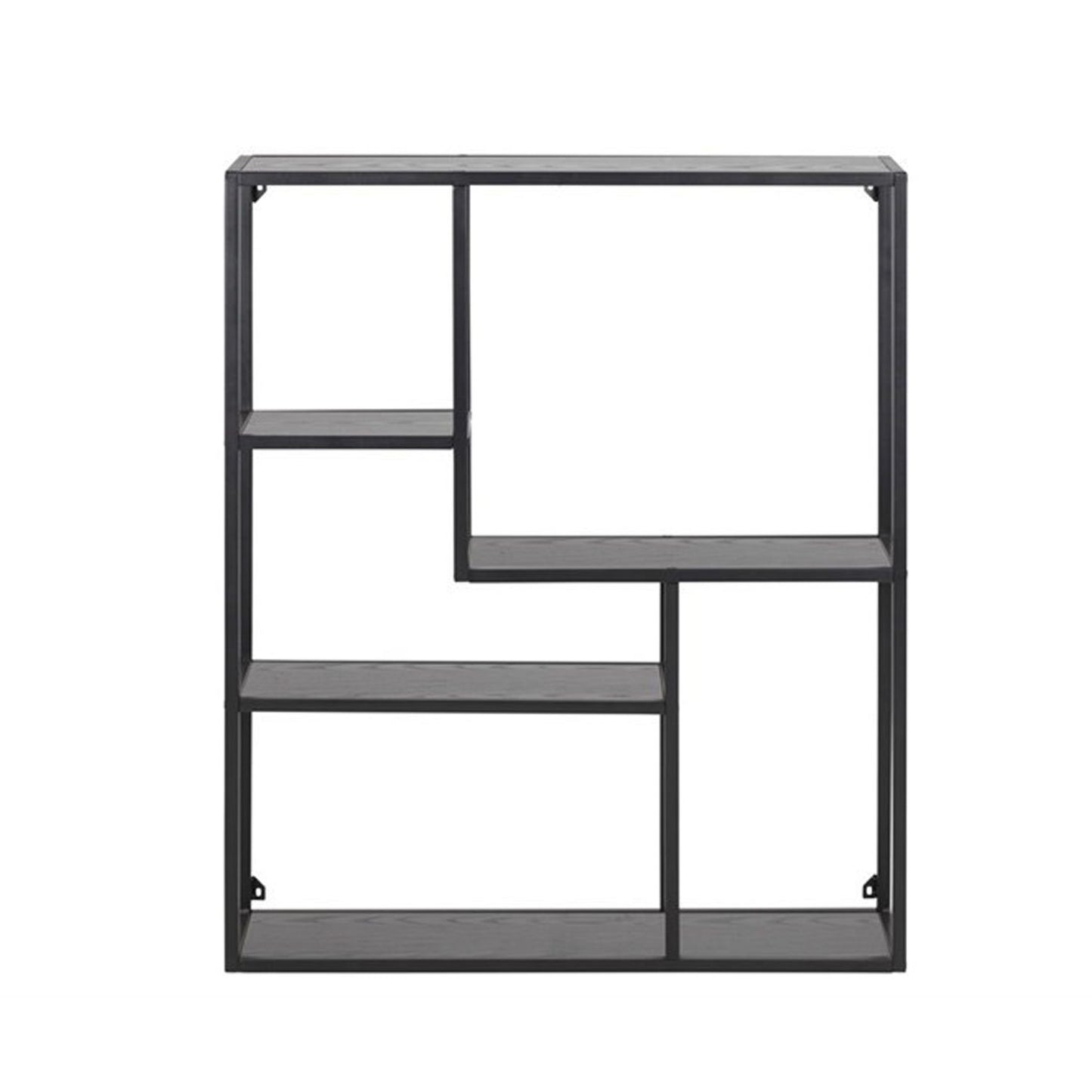 Wall shelf SEAFORD 75x20xH91cm, black