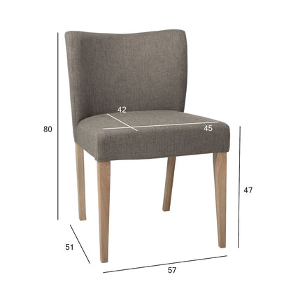 Chair TURIN 57x51xH80cm, brown 