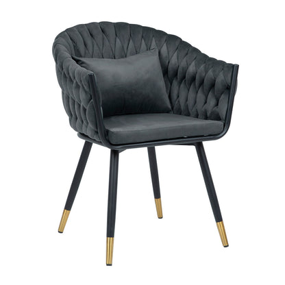 Chair FLORA, gray velvet 