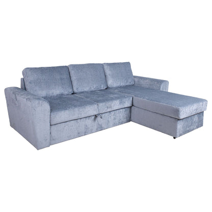 Corner pull-out sofa INGMAR bluish gray