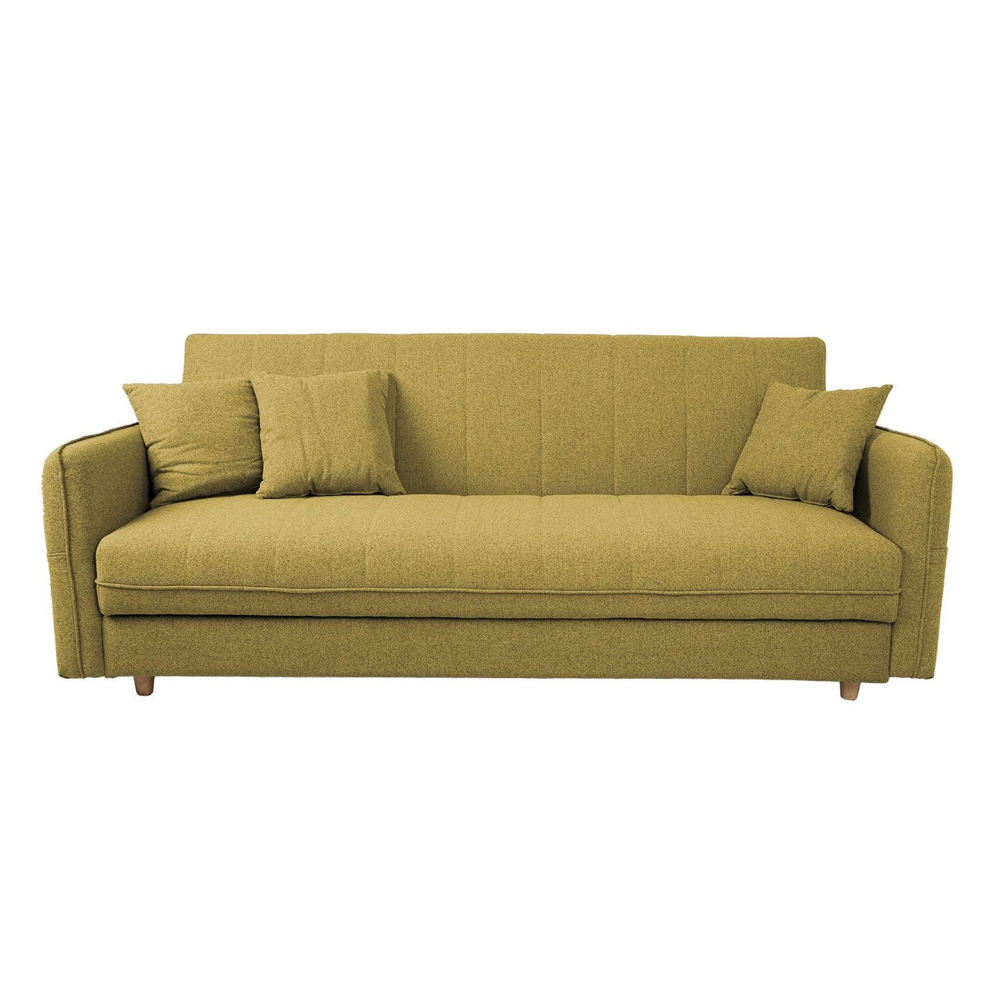 Sofa bed VISBY 200x88xH93cm, yellow