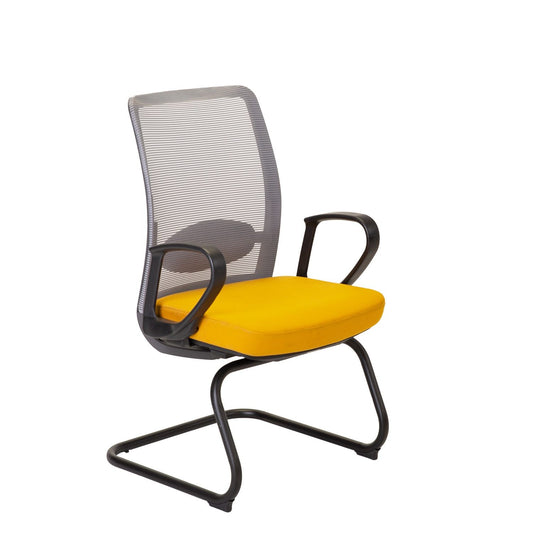 Visitor's chair ANGGUN yellow / gray 